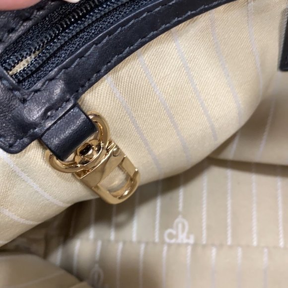 Cole Haan Black Embossed Snakeskin Shoulder Bag - Picture 10 of 12